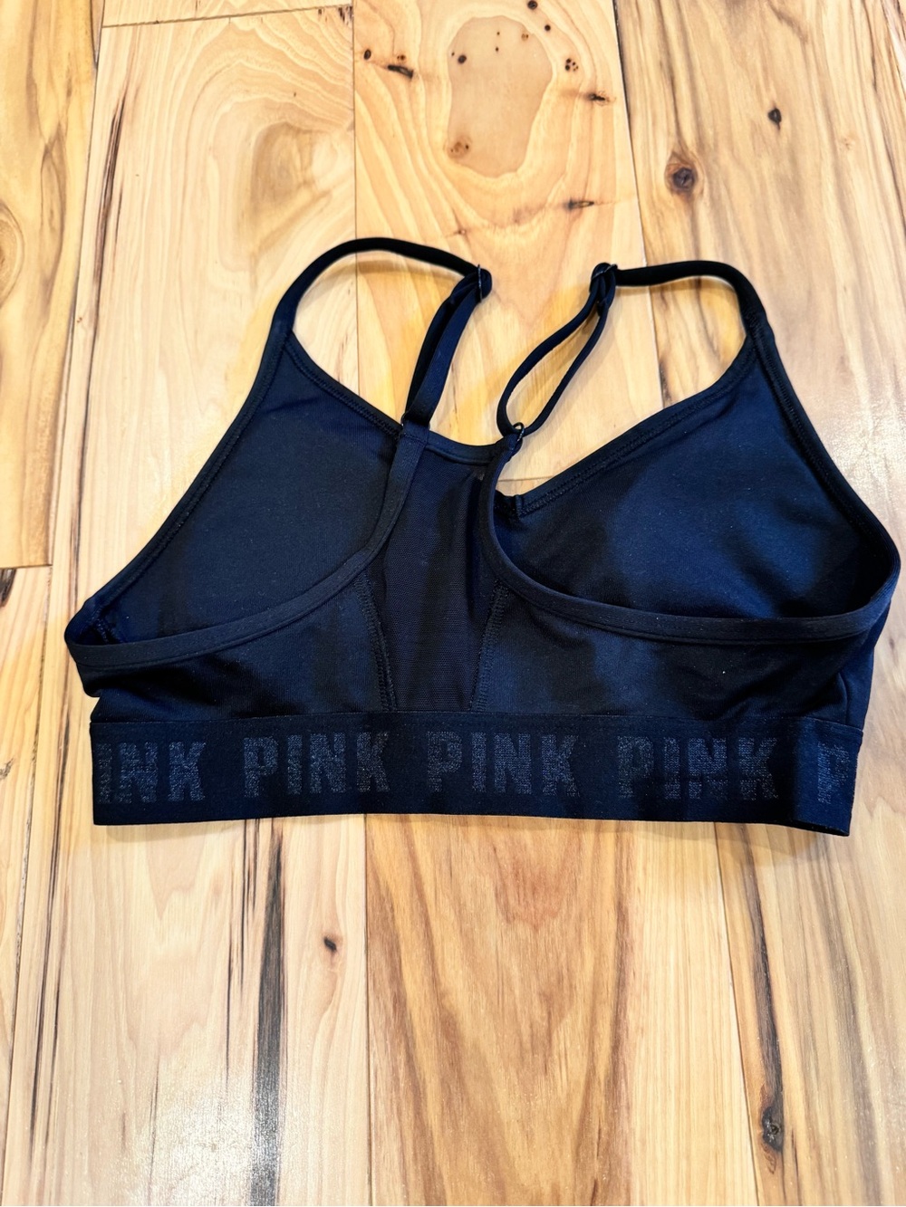 PINK Victoria's Secret Black Seamless Racerback Bralette - Picture 2 of 2